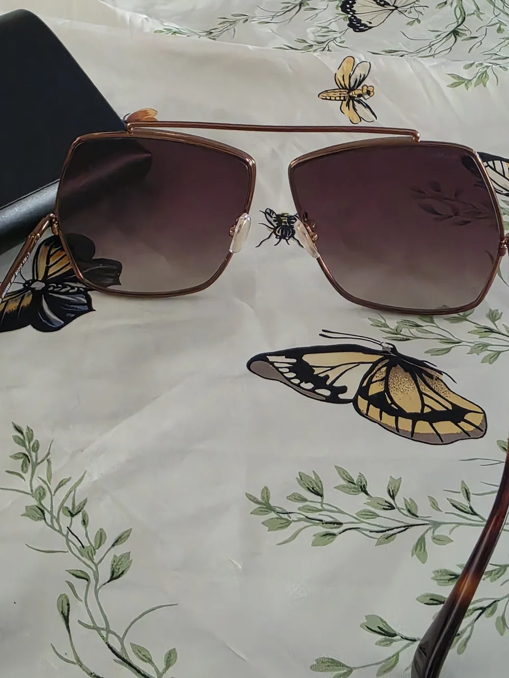 Max Mara Elsa MM0006 Rose Gold Geometric Sunglasses 64mm NWT
